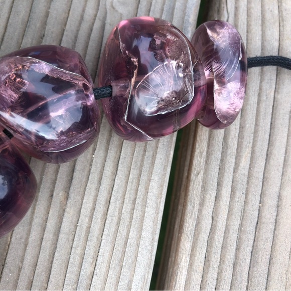 Believed Monies amethyst lucite necklace no markings you win. - Picture 5 of 8